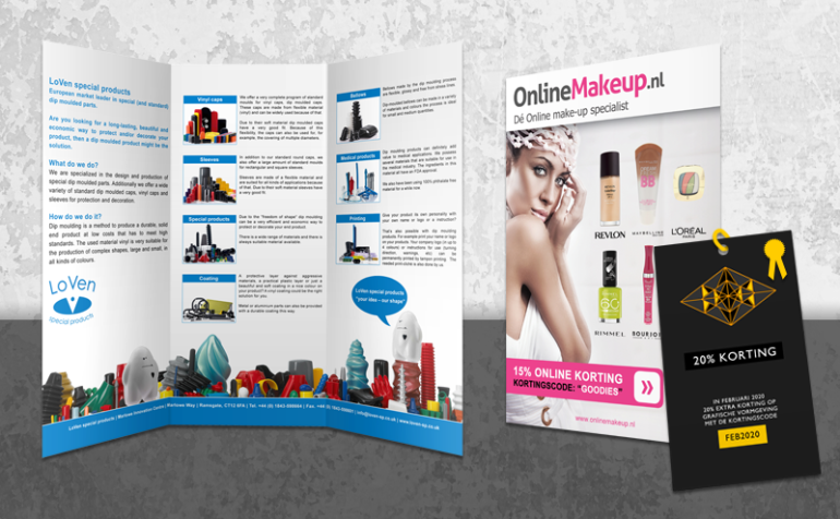Drukwerk folder en een kortingscode voor offline internet marketing!