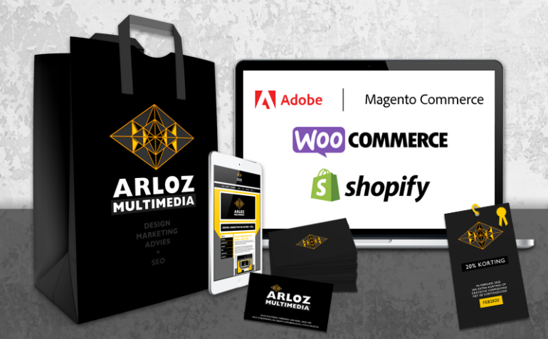 Arloz webshop e-commerce platformen Adobe, Magento, Shopify en WordPress Woocommerce