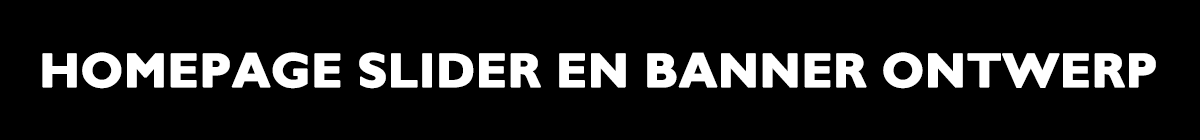 Webshop homepage slider en homepage banner ontwerp