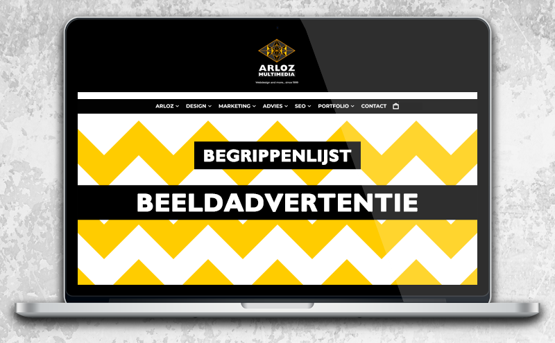 Beeldadvertentie begrippenlijst Arloz. Webdesign e-commerce en internet begrippen.
