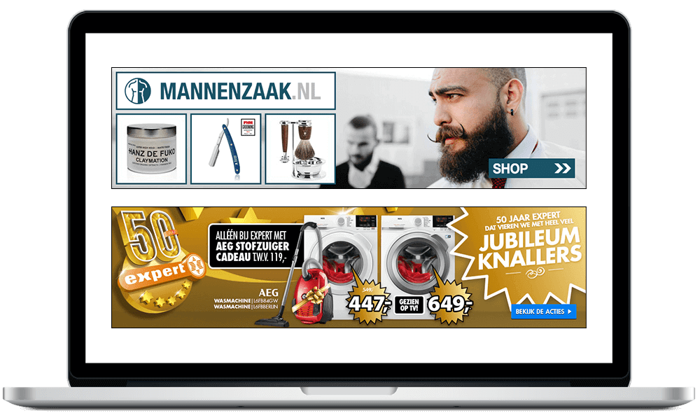 Portfolio ads & banners: 970x250 Google Ads banneradvertentie voorbeelden door Arloz.